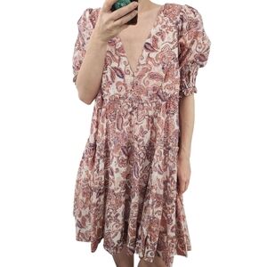 Cleobella‎ Organic Cotton Floral Mini Dress S Cottagecore Farmhouse